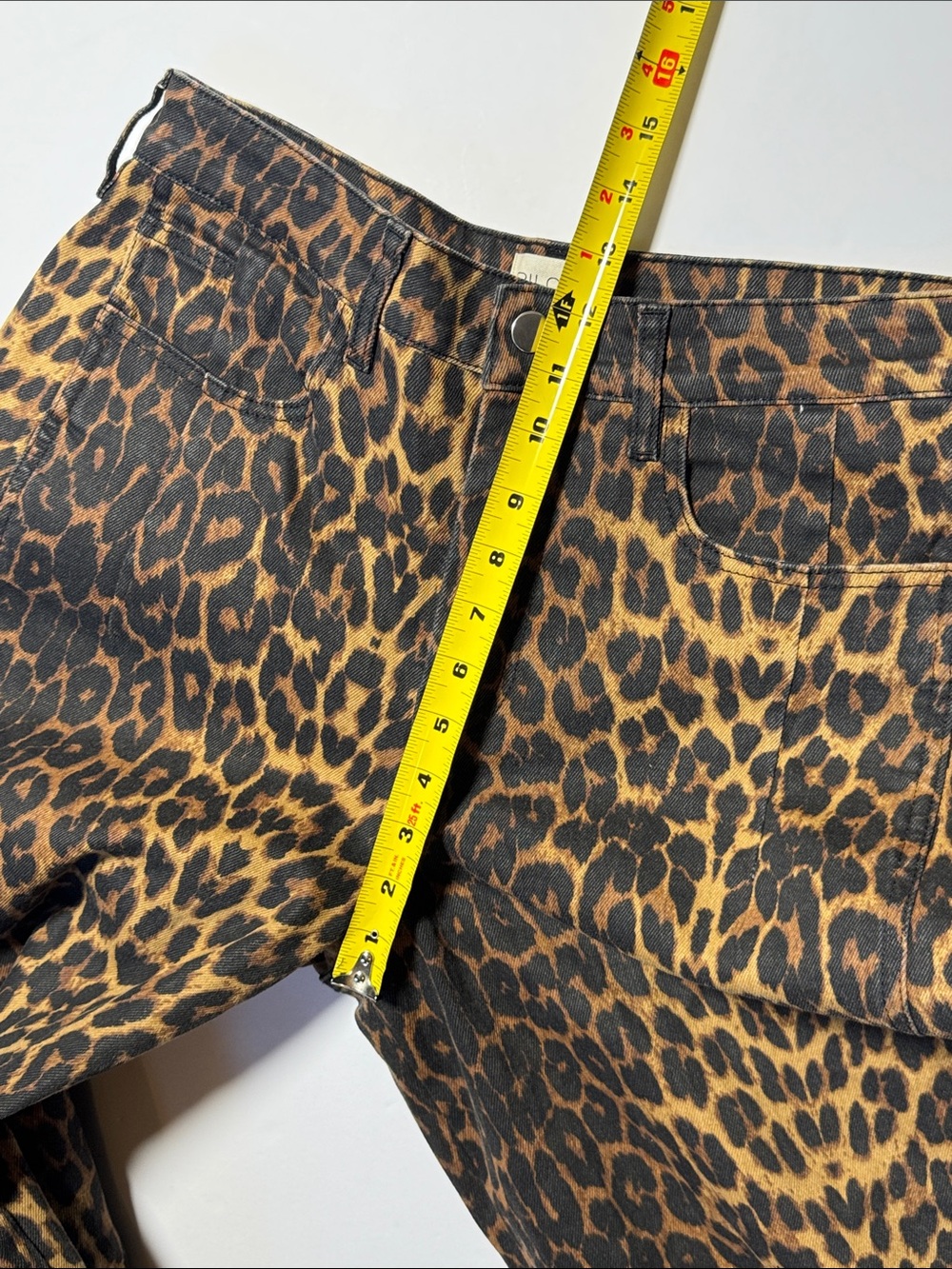 PILCRO Leopard‎ Print Barrel Wide Leg Jeans - Pants High Waist Animal Print 29 - Picture 6 of 11